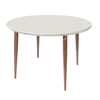 Manhattan Comfort Circle Utopia 45.28 Round Dining Table in Off White, 45.27 W, 45.27 L, 30.7 H, MDF Top, Off White 1015052